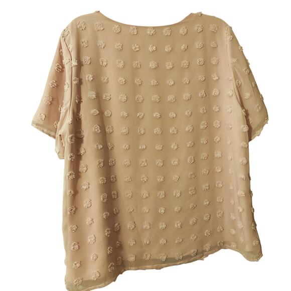 B Pink Overlay Top Size XL Silky - Picture 5 of 6